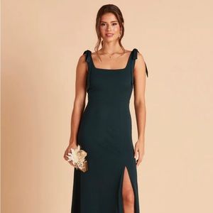 Birdy Grey Alex Convertible Crepe Bridesmaid Dress Emerald